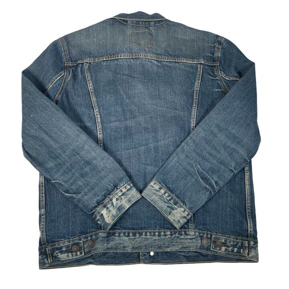 Levi's Mens XL Denim Jacket 72334 Medium Wash Button Trucker Jacket - Picture 3 of 6